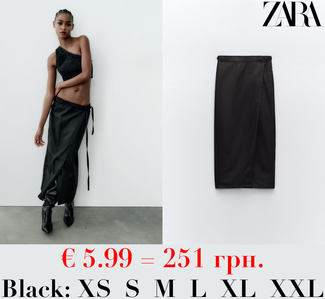 TRF DENIM COATED SKIRT