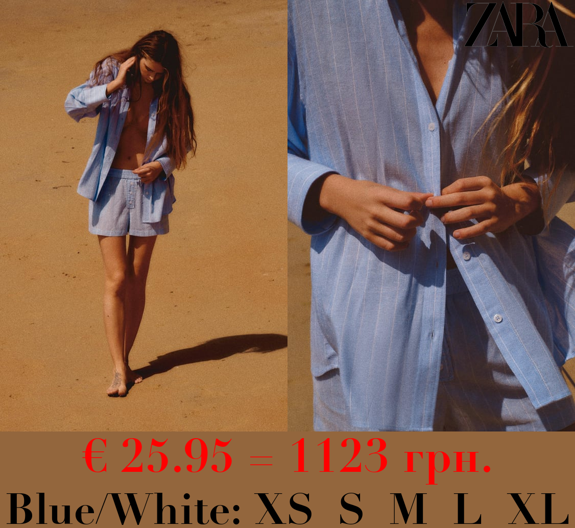 STRIPED SHIRT WITH BACK BOWS