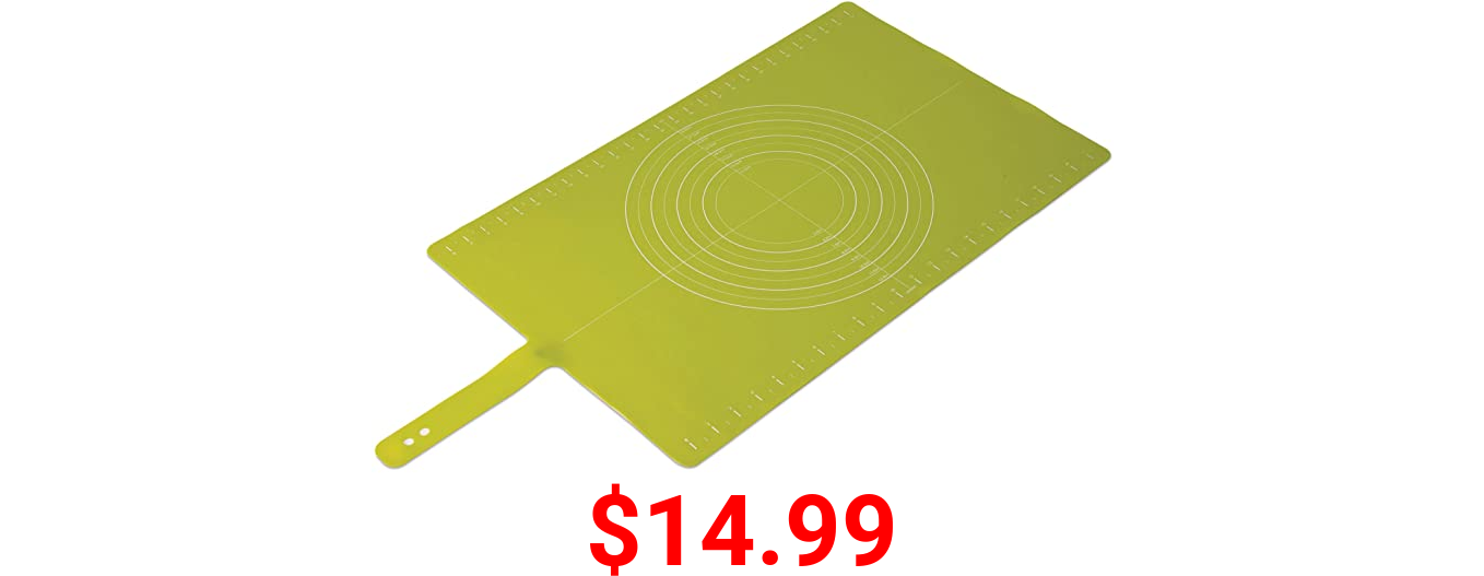 Joseph Joseph Silicone Roll-Up Pastry Mat with Measurements, Green