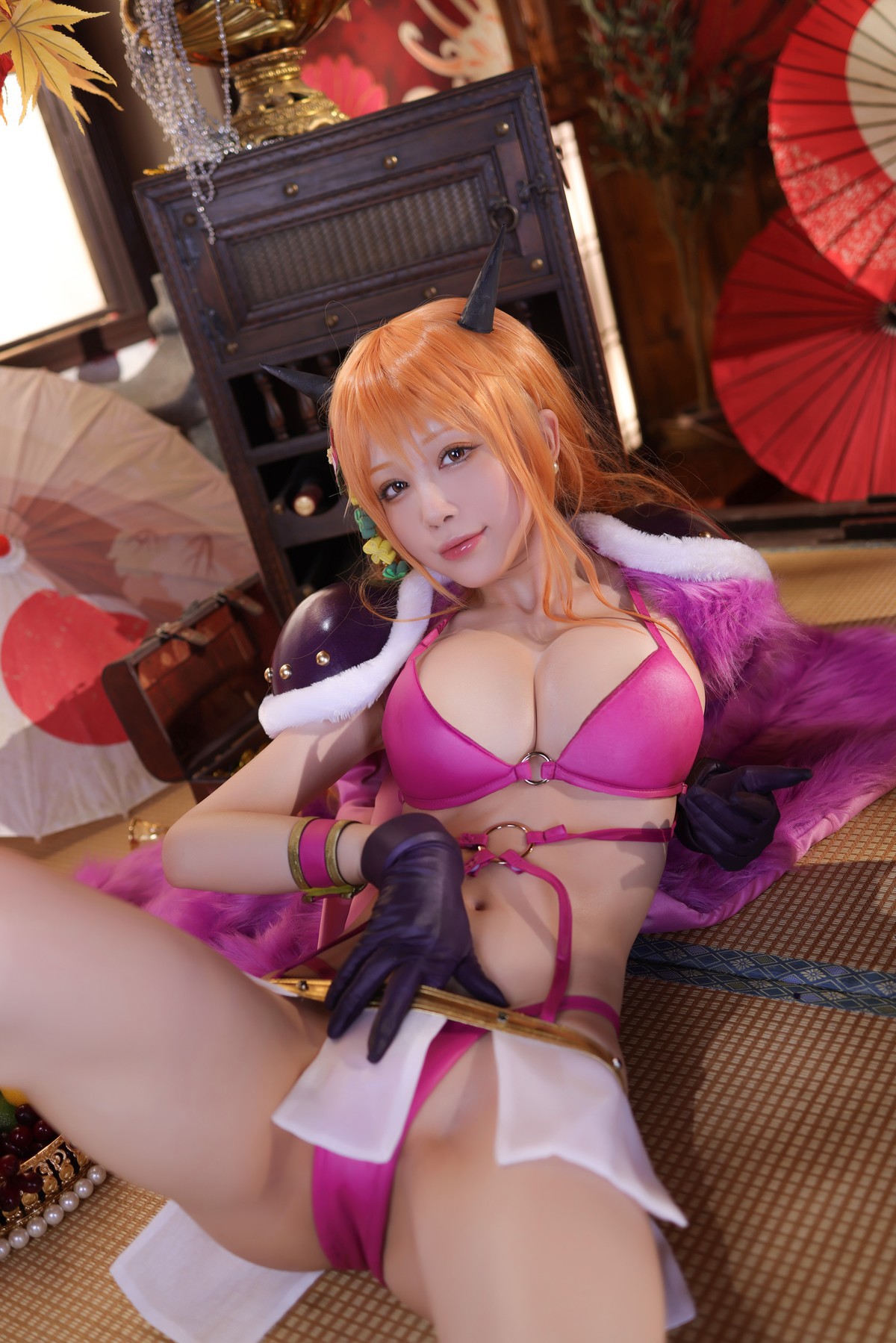 水淼aqua Cosplay 海贼王 娜美 54