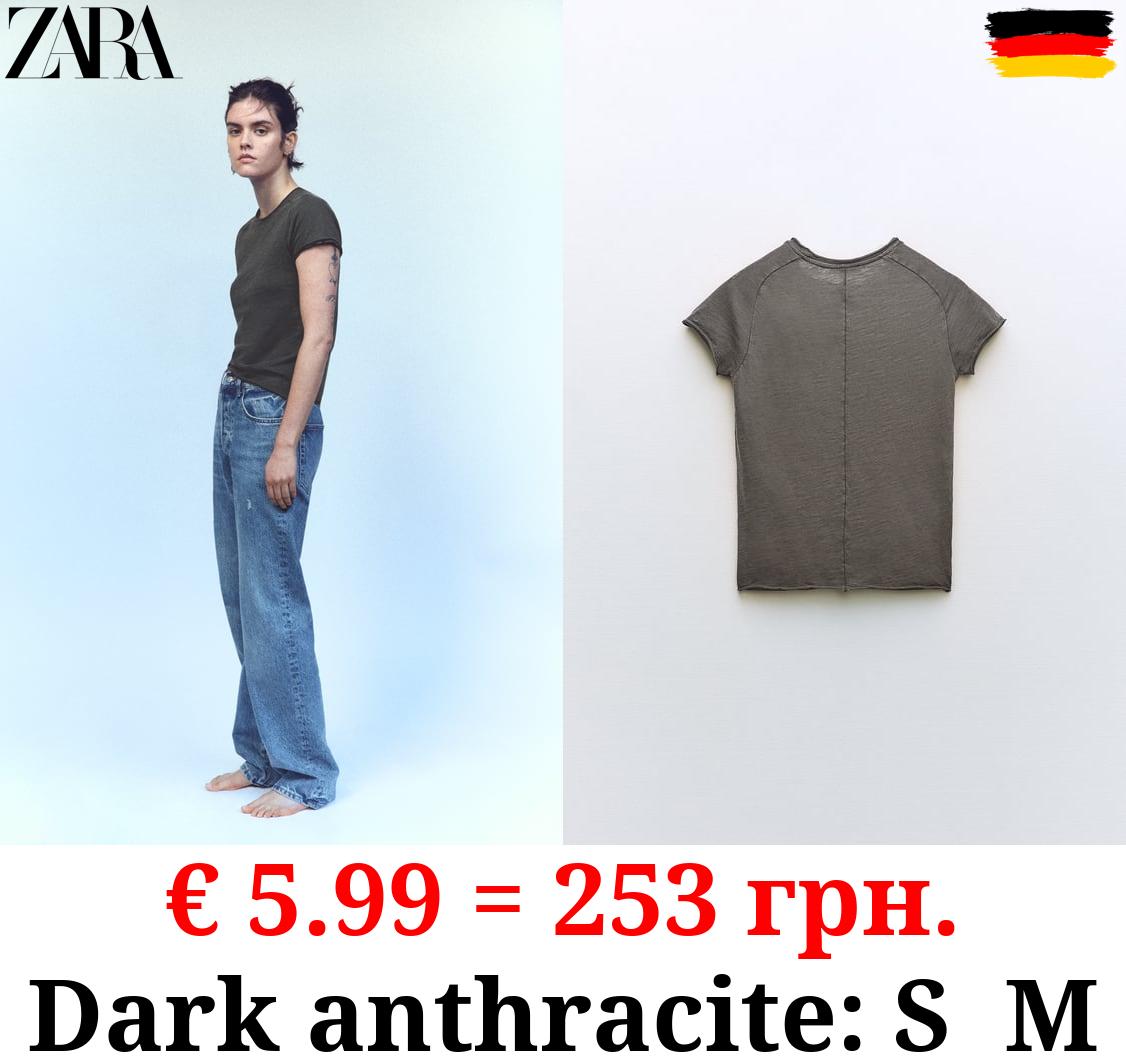 VINTAGE-EFFECT T-SHIRT WITH SEAMS