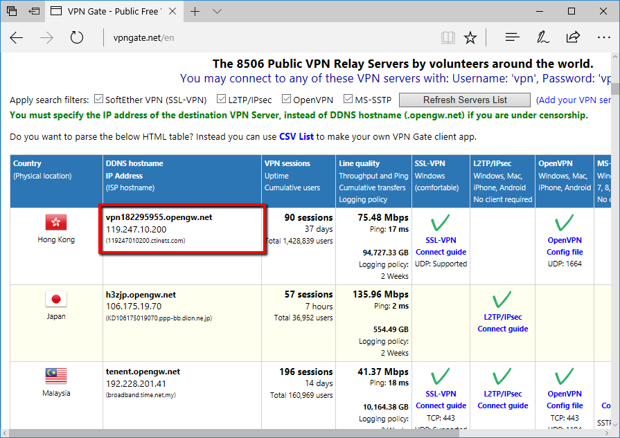 Https vpngate net en. Список VPN серверов. Список адреса серверов VPN. Таблица VPN серверов. Список бесплатных VPN.