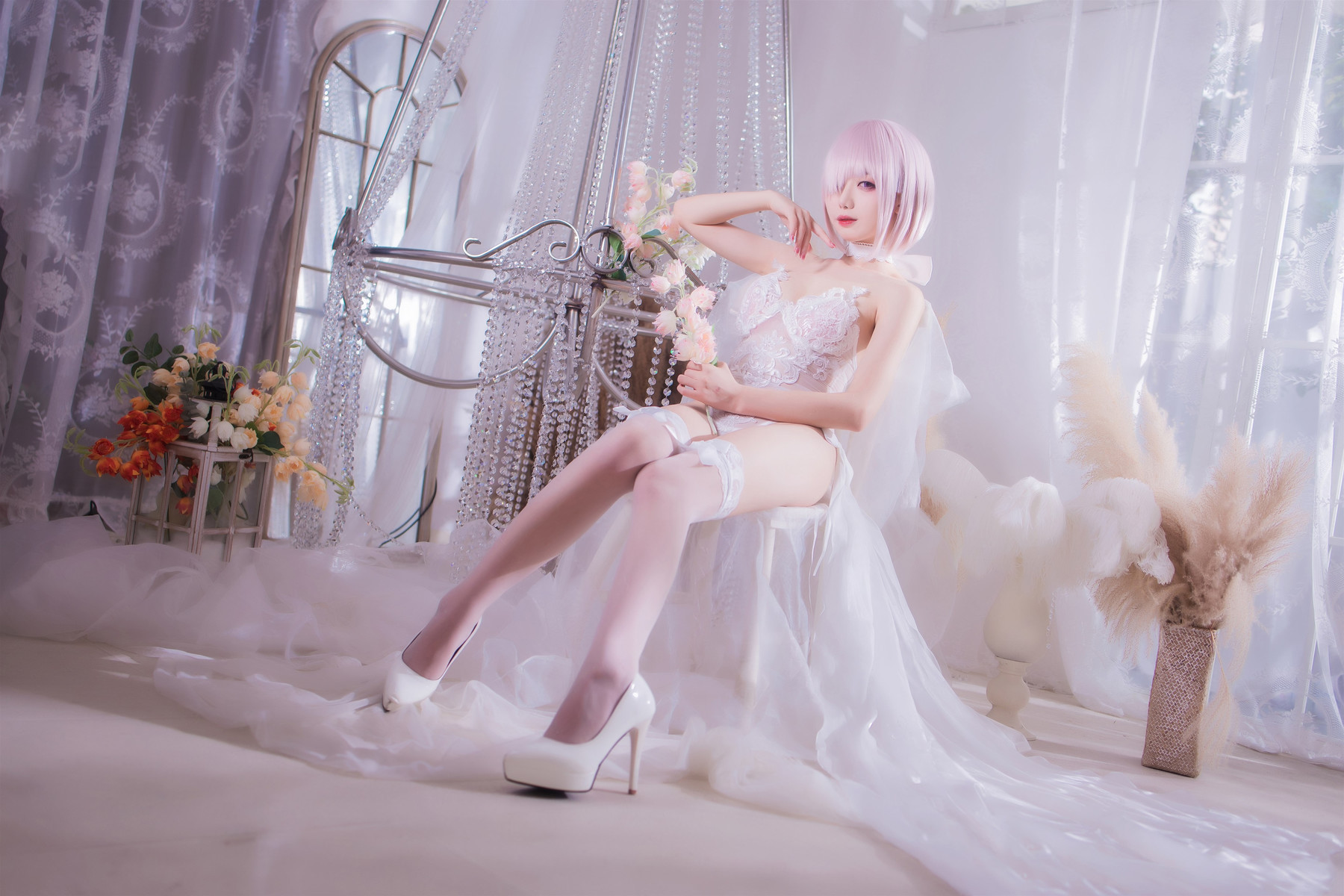 Cosplay 封疆疆v 婚纱玛修 18