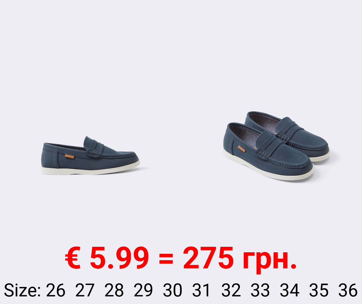 Penny strap deck shoes