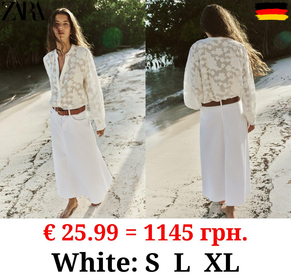 Z1975 DENIM CAPE MIDI SKIRT