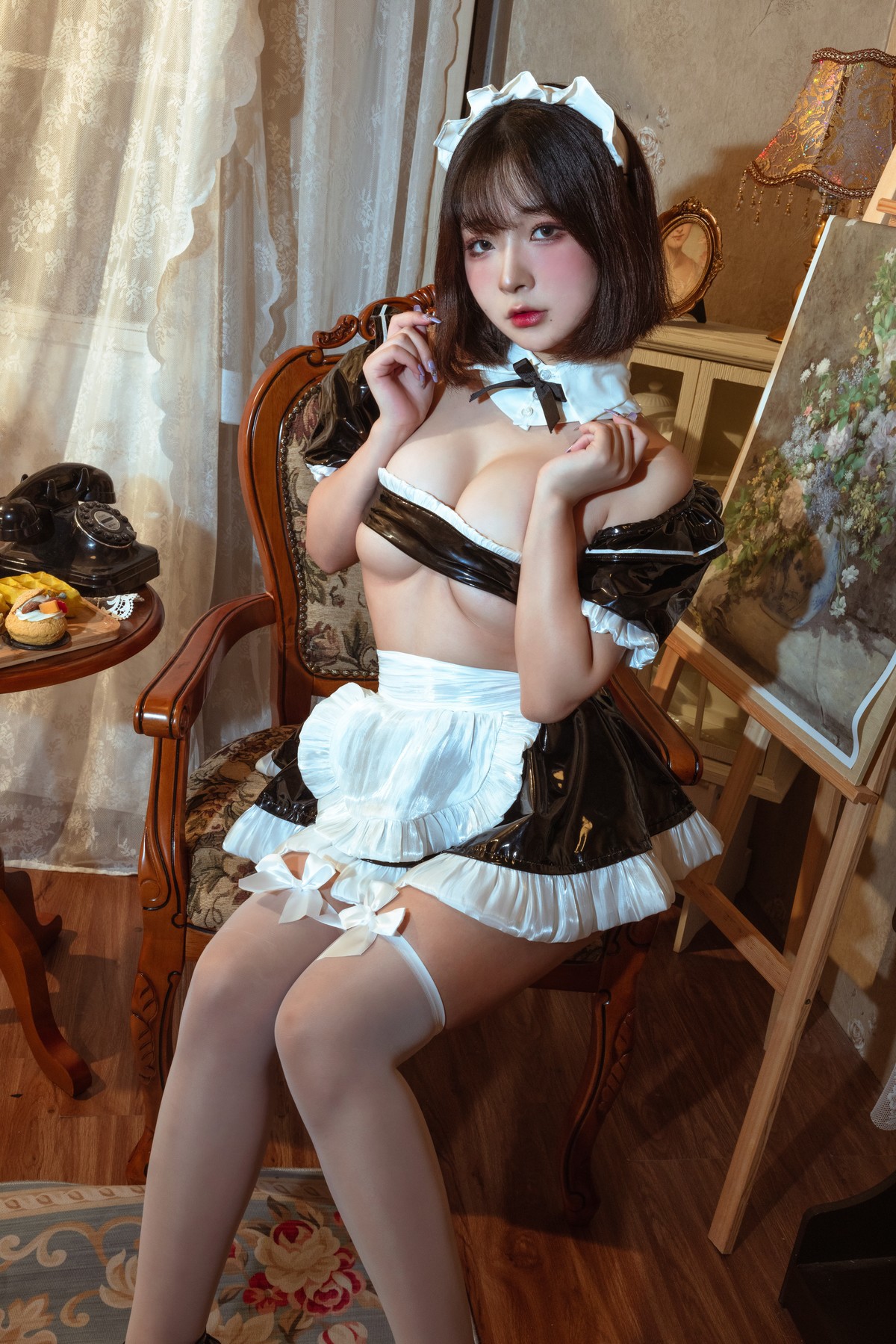 Cosplay Yuuhui玉汇 假日女仆 1