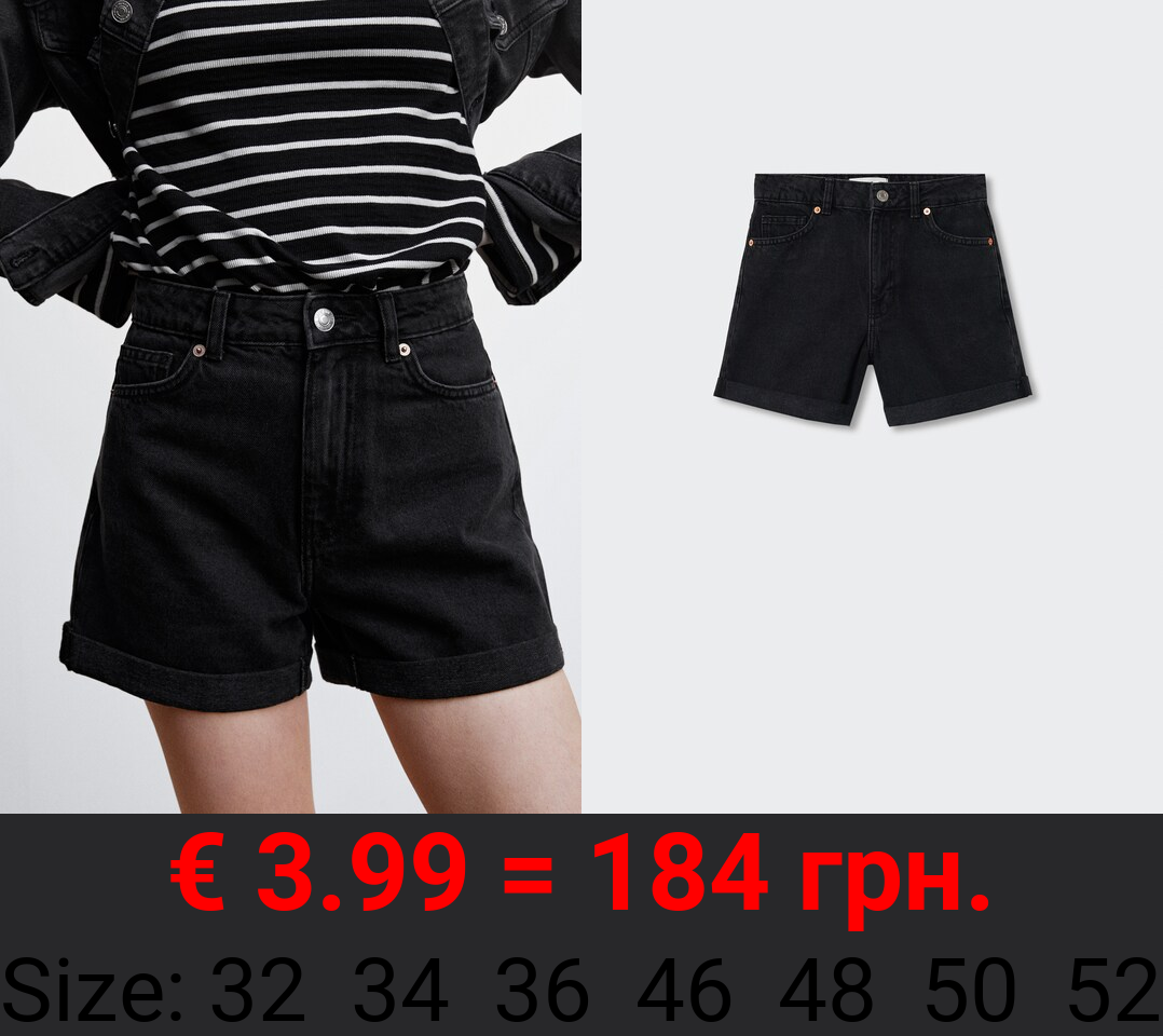 Shorts vaqueros mom-fit