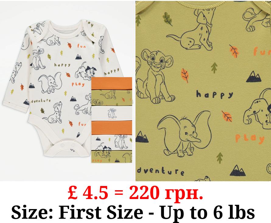 Disney Adventure Long Sleeve Bodysuits 7 Pack