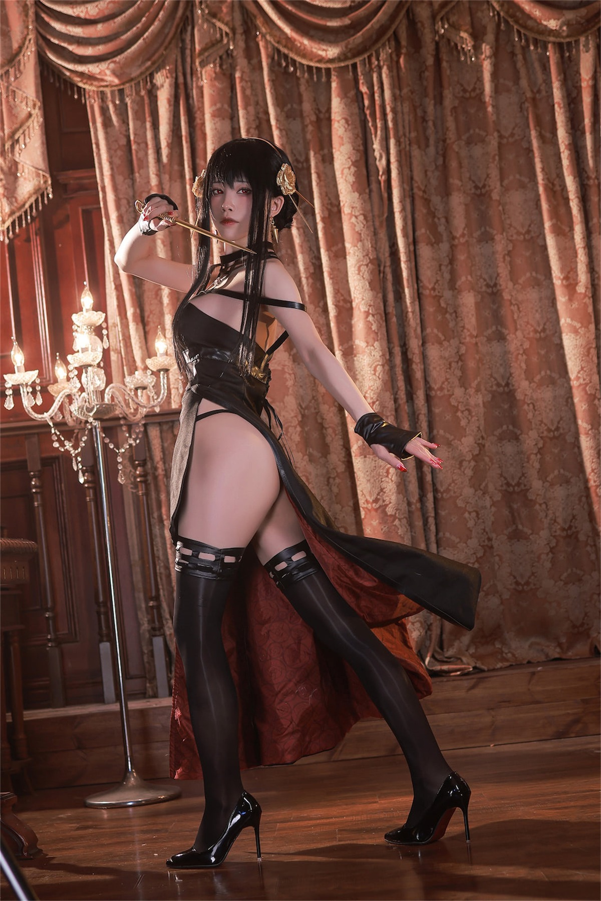 水淼aqua Cosplay 约尔黑礼服 15