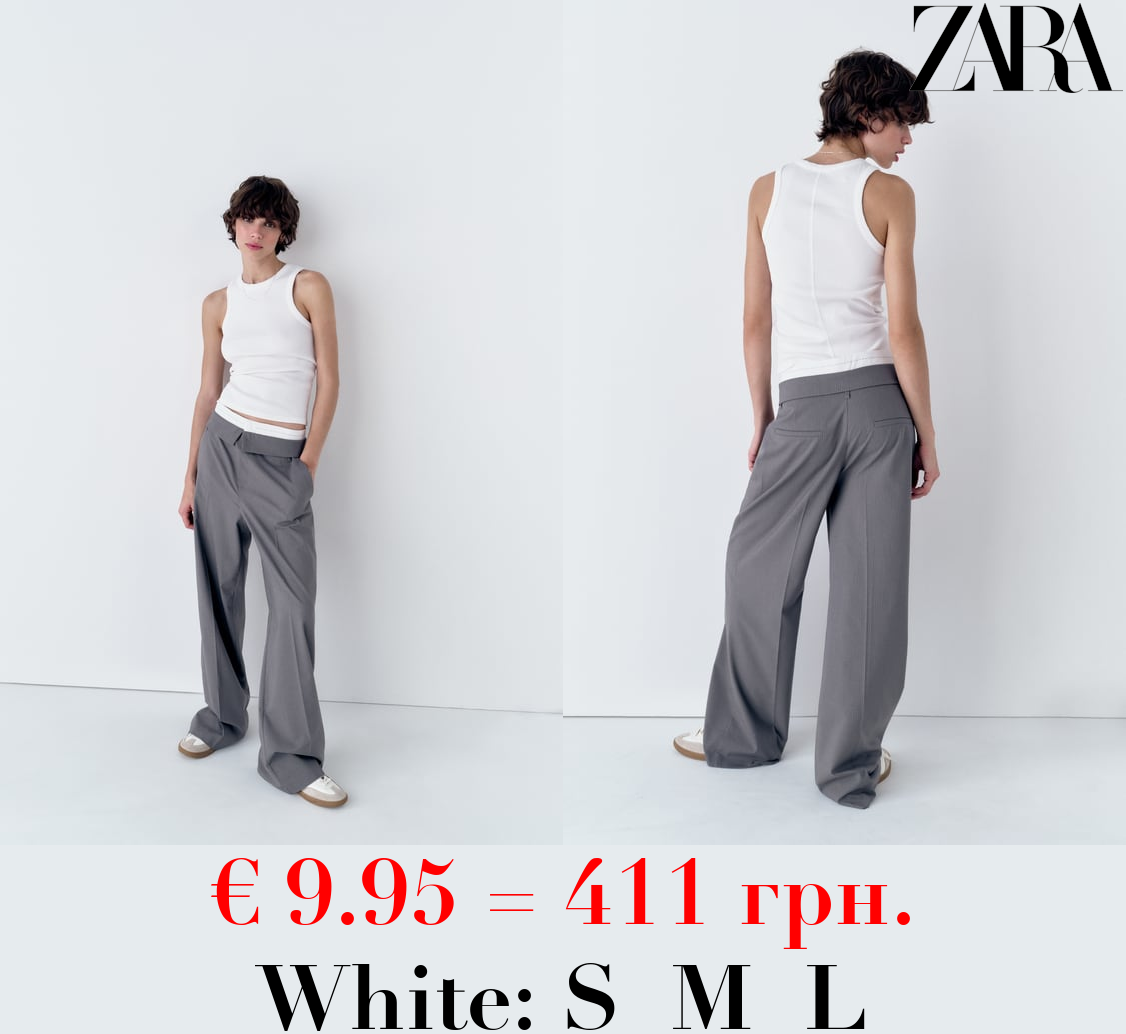 FADED-EFFECT RIB T-SHIRT