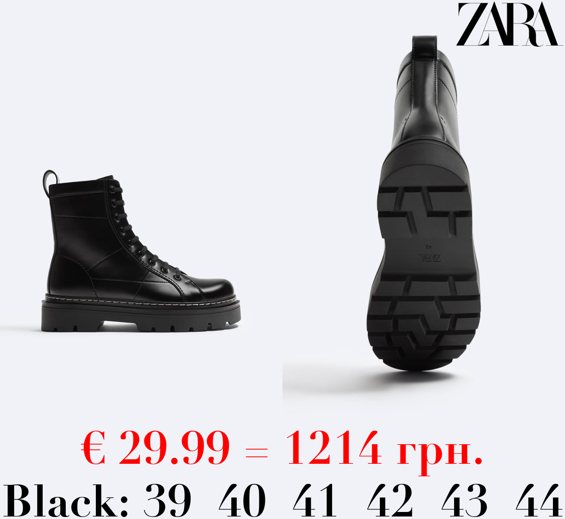 CHUNKY BOOTS WITH TOPSTITCHING