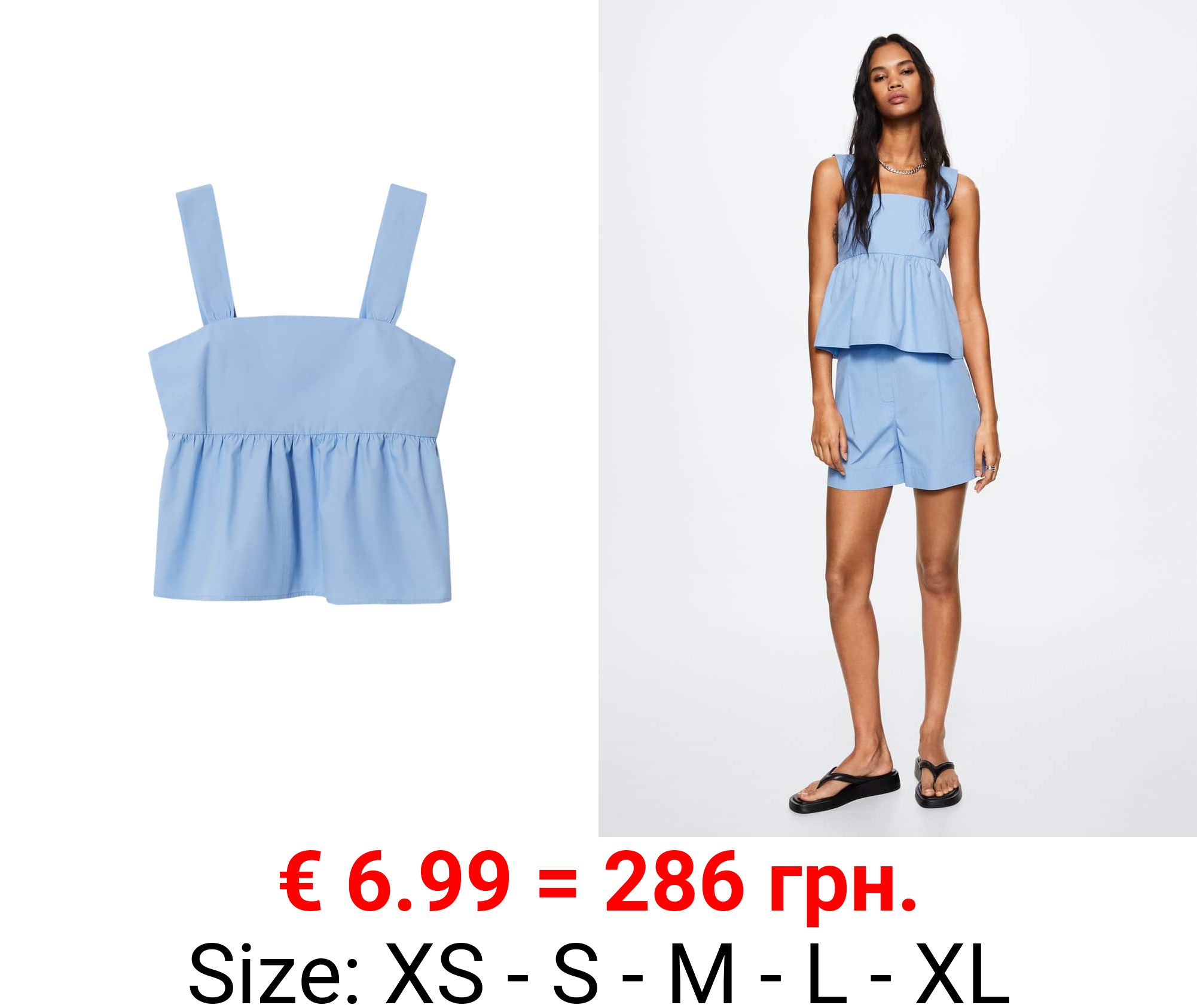 top algodón volante