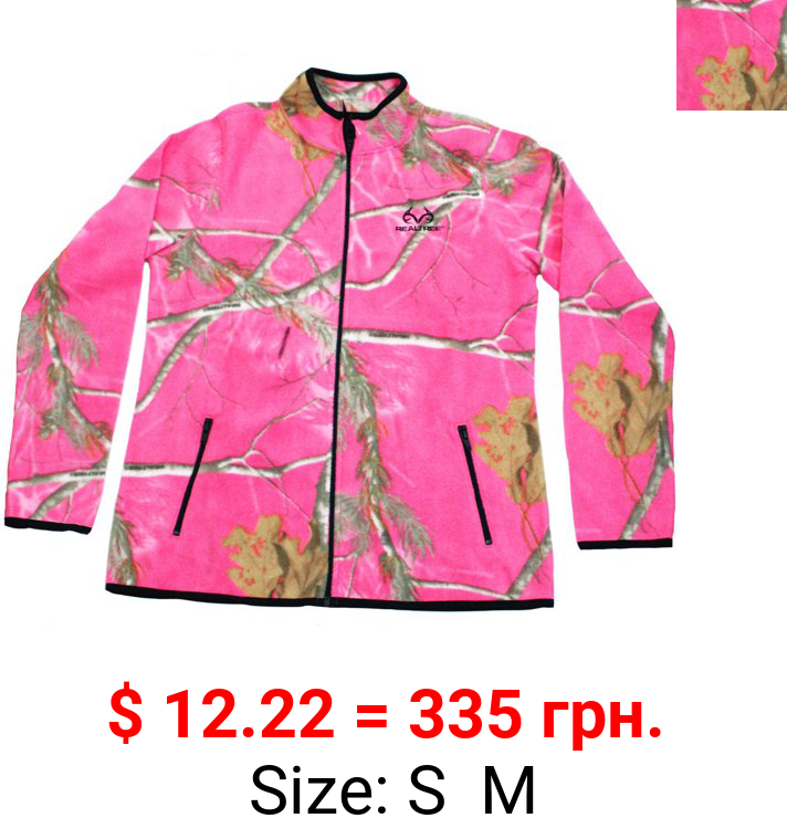 Realtree Women's Fleece Camo Full Zip Jacket, Realtree AP Hot Pink