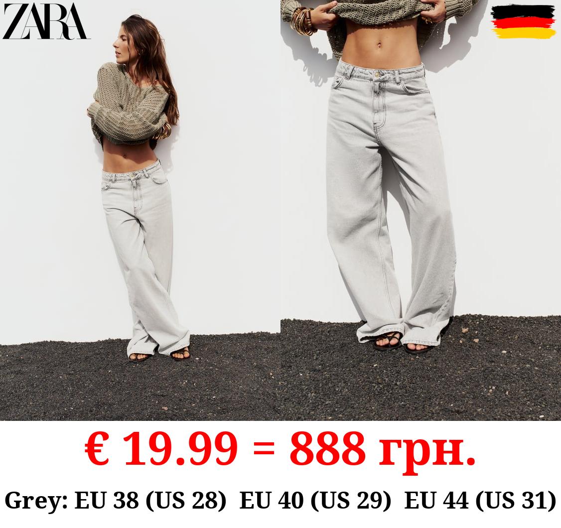 Z1975 HIGH-WAIST WIDE-LEG JEANS WITH TURN-UP HEMS
