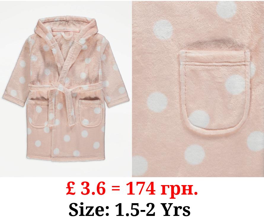 Light Pink Spot Dressing Gown