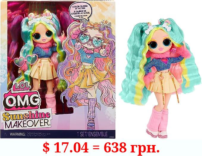 L.O.L. Surprise! OMG Sunshine Color Change Bubblegum DJ Fashion Doll with Color Changing Hair and Fashions and Multiple Surprises – Great Gift for Kids Ages 4+