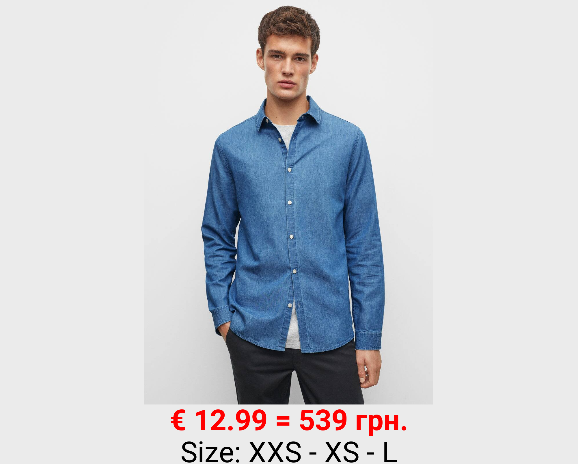 Camisa denim algodón