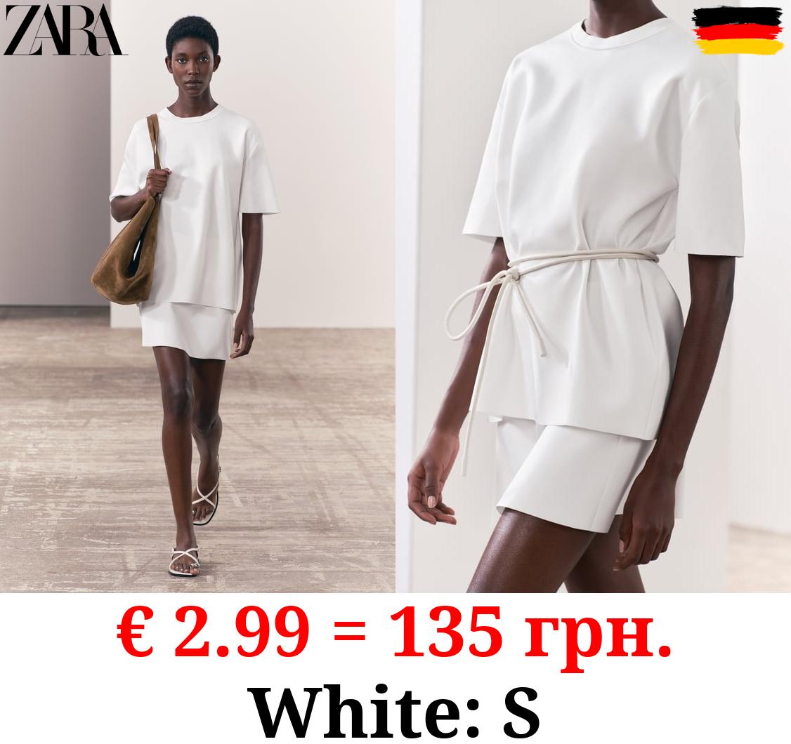 SCUBA-EFFECT ZIP T-SHIRT