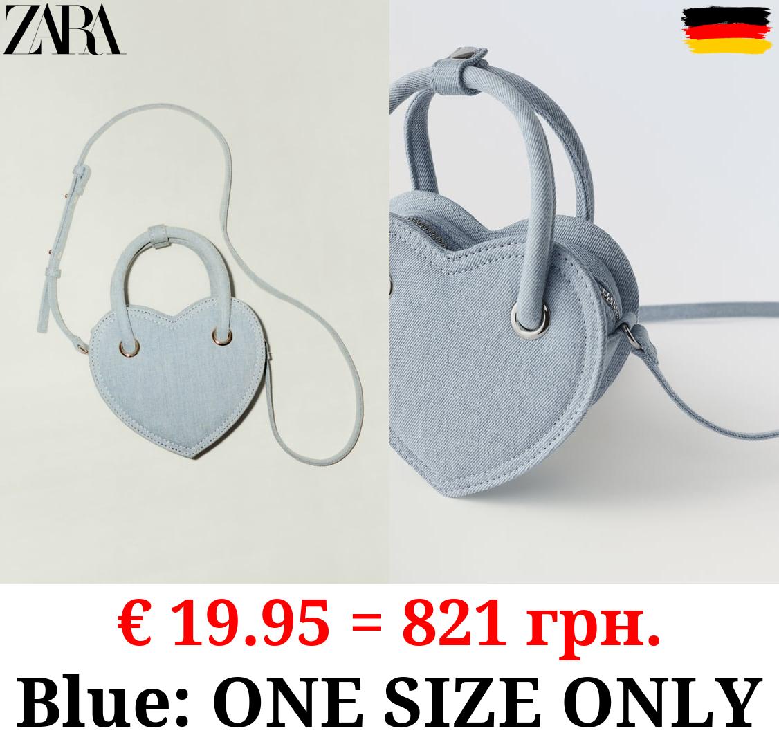 DENIM HEART CROSSBODY BAG