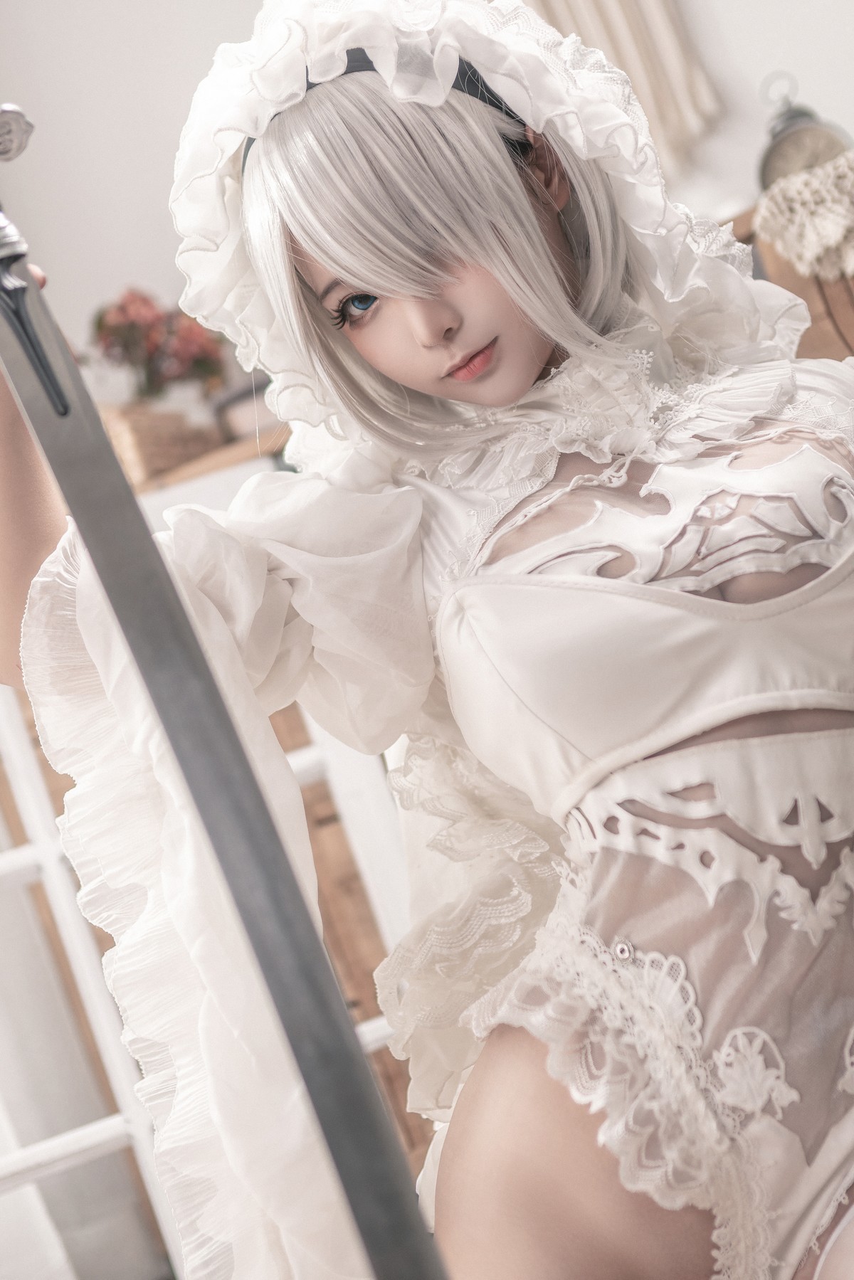 Cosplay 蠢沫沫 Chunmomo 尼尔纪元 白花嫁 9