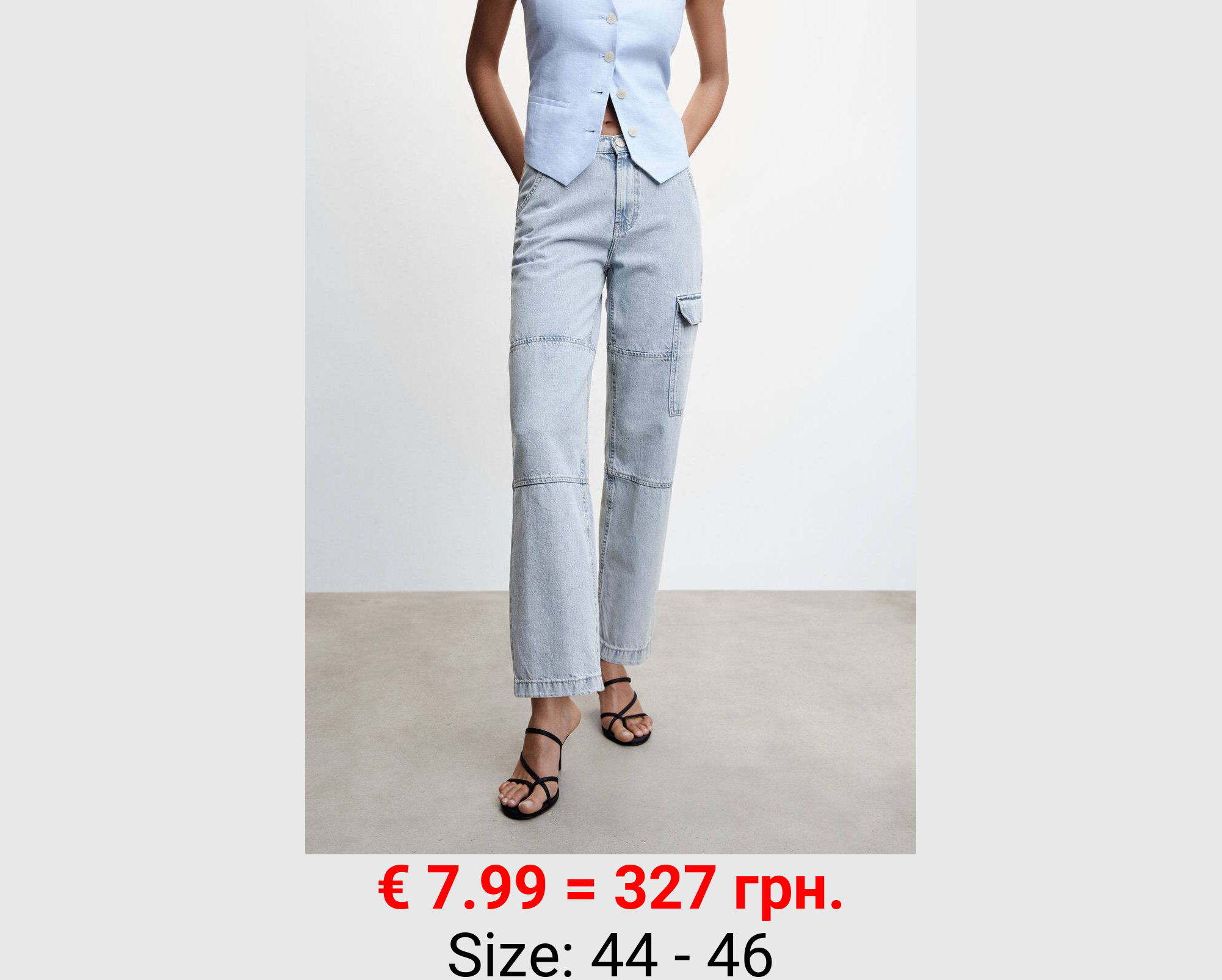 Jeans cargo bolsillos