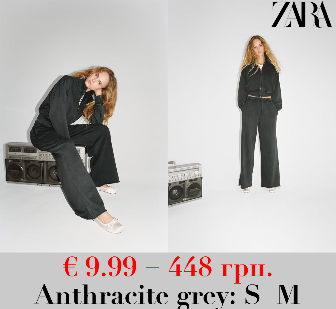 RIBBED SWEATSHIRT WITH ZIP