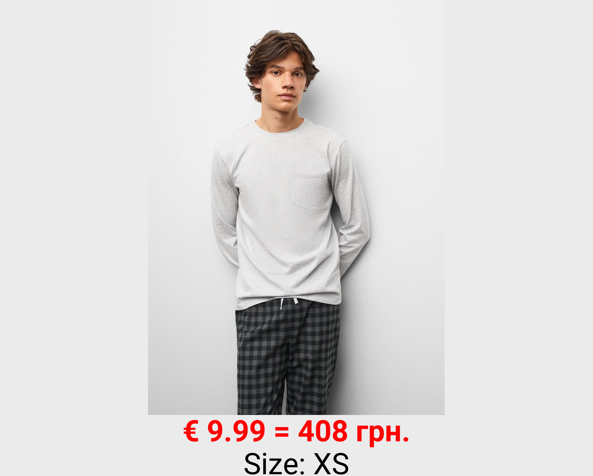 Pijama largo cuadros