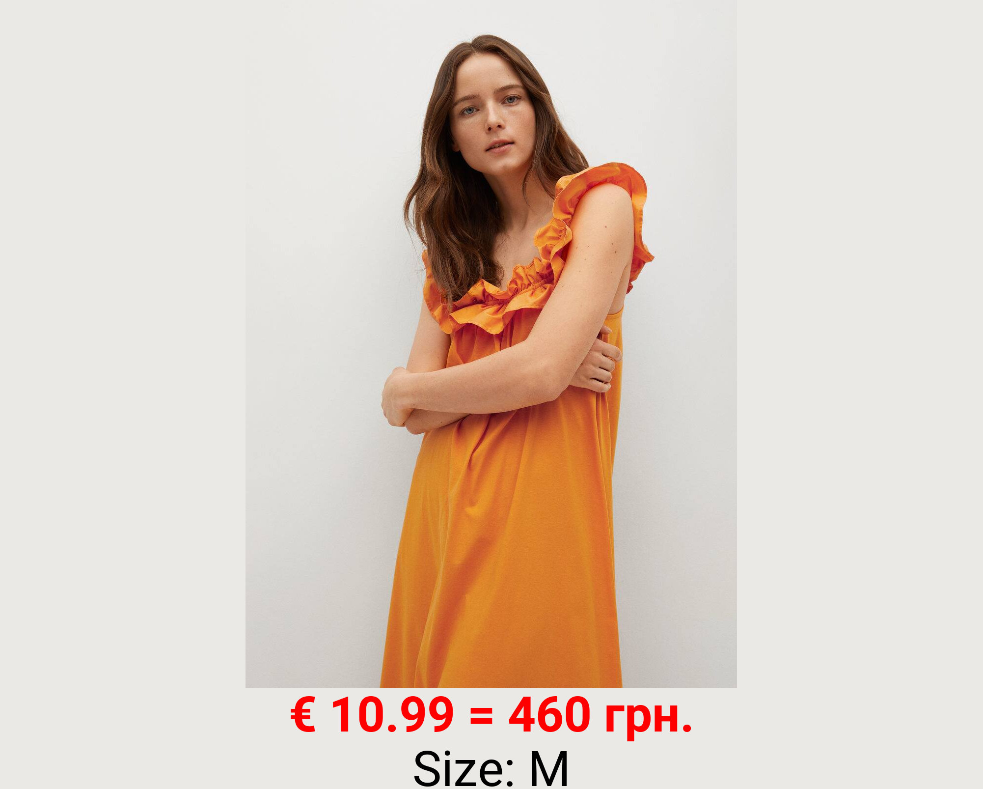 Vestido algodón volante