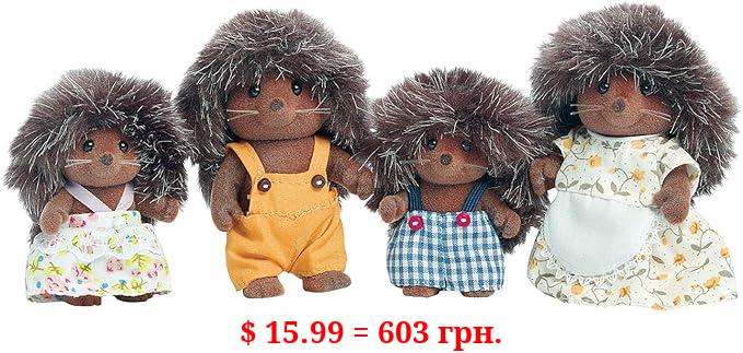 Calico Critters Pickleweeds Hedgehog Family - Set of 4 Collectible Doll Figures for Children Ages 3+