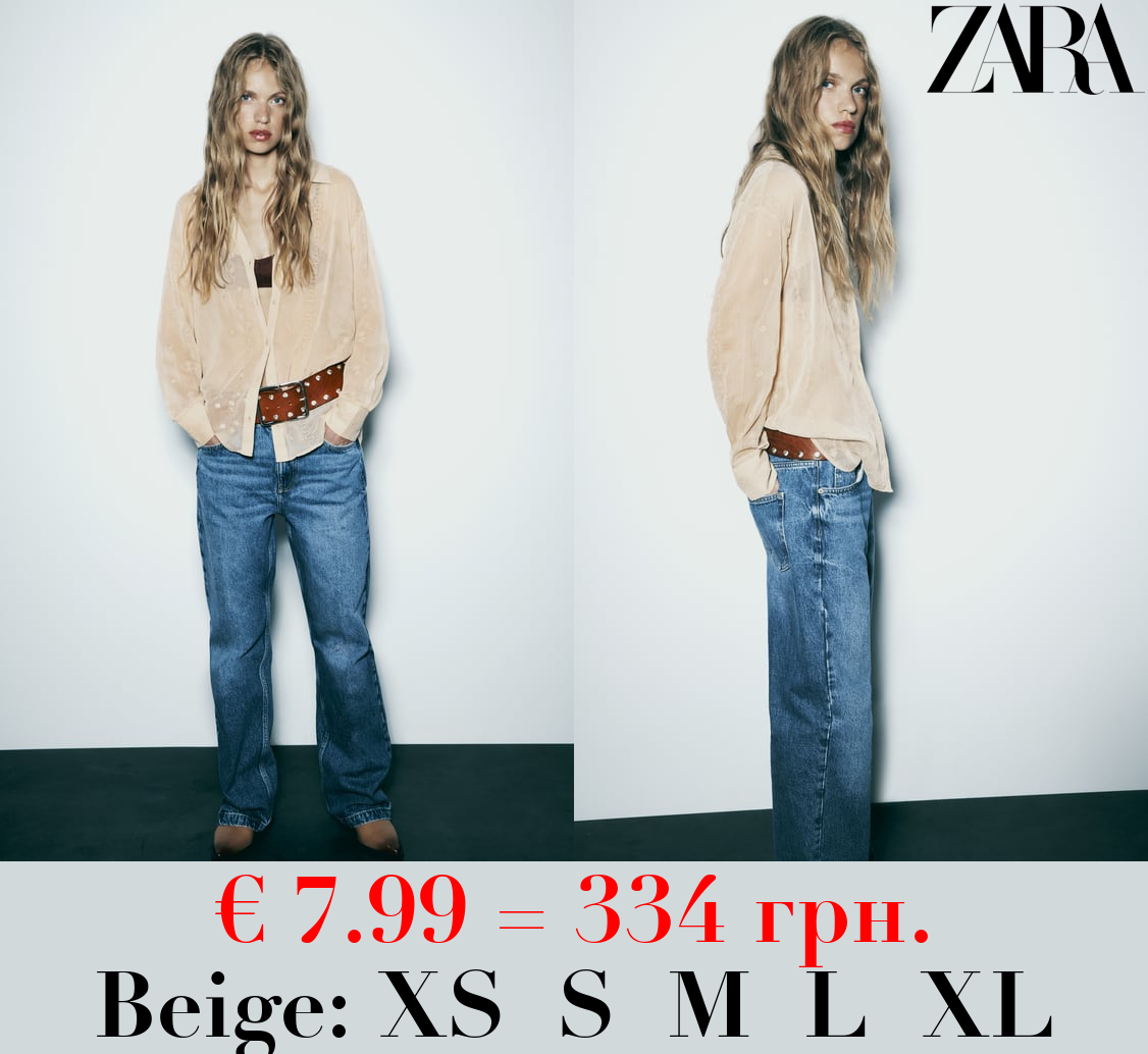 SEMI-SHEER EMBROIDERED SHIRT