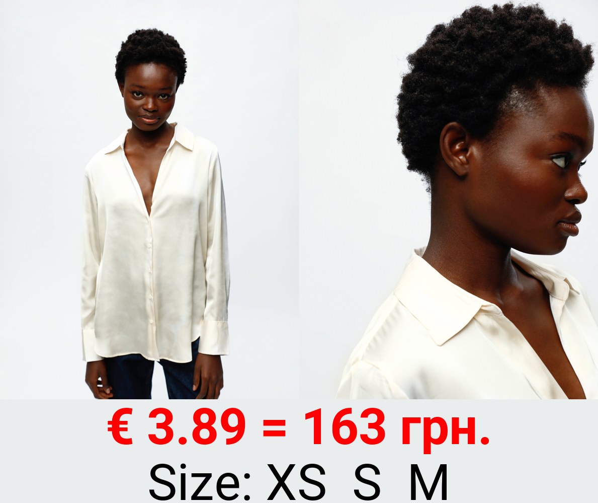 Long sleeve satin shirt