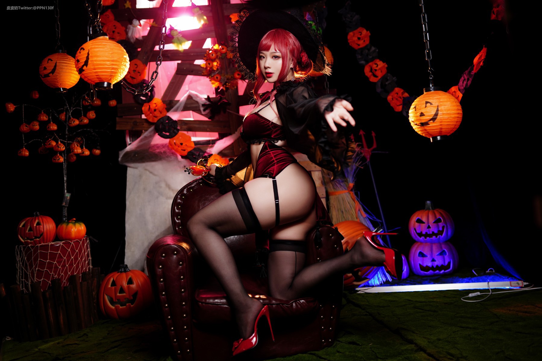 Cosplay 皮皮奶可可爱了啦 万圣节女巫 15