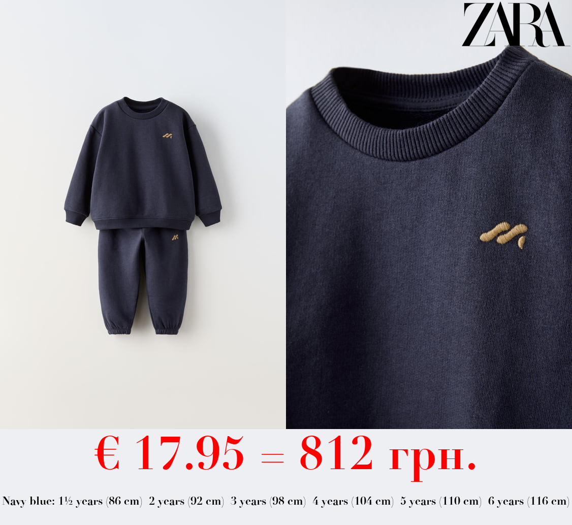 EMBROIDERED SWEATSHIRT AND JOGGERS CO-ORD