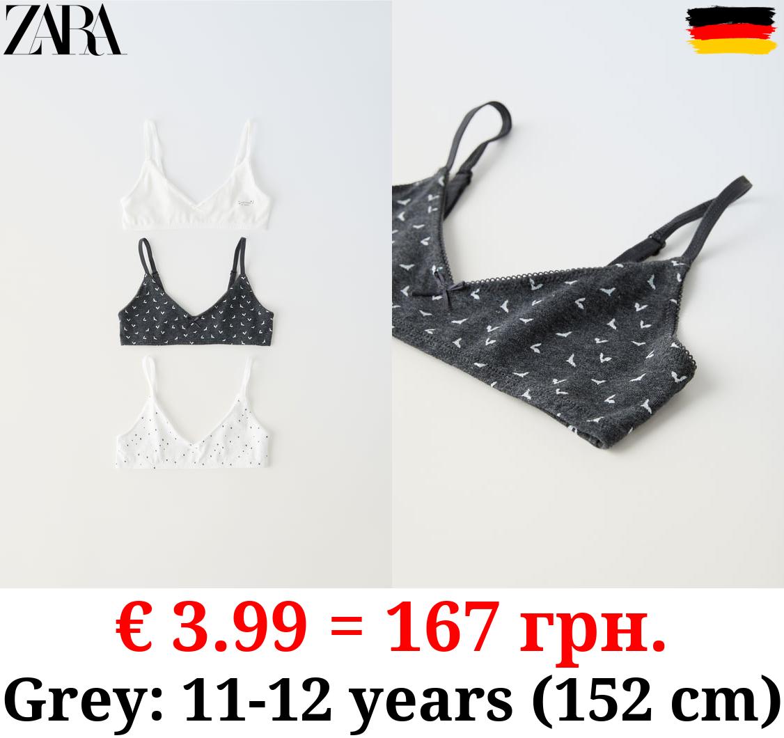 9-14 YEARS/ PACK OF THREE SHINY TOPS