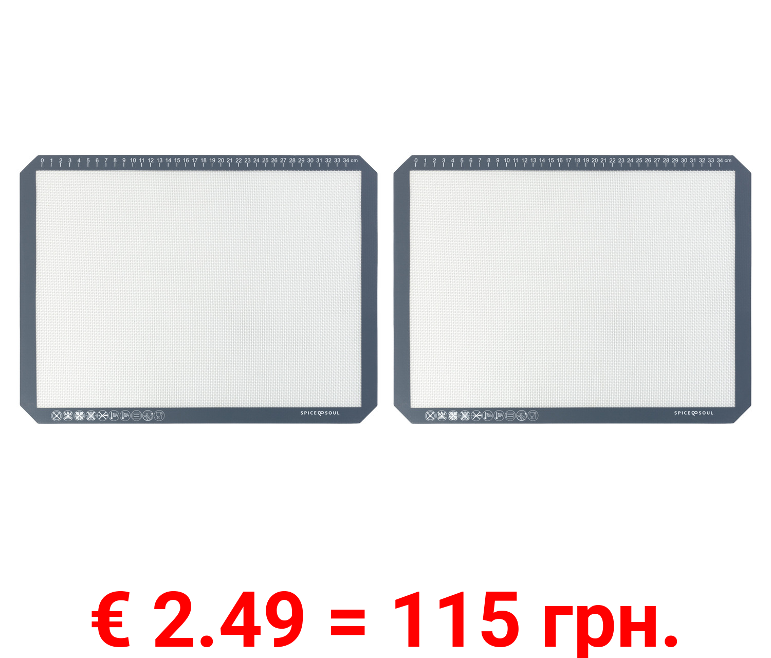 LIVARNO home Silikon-Backmatten, 2 Stück