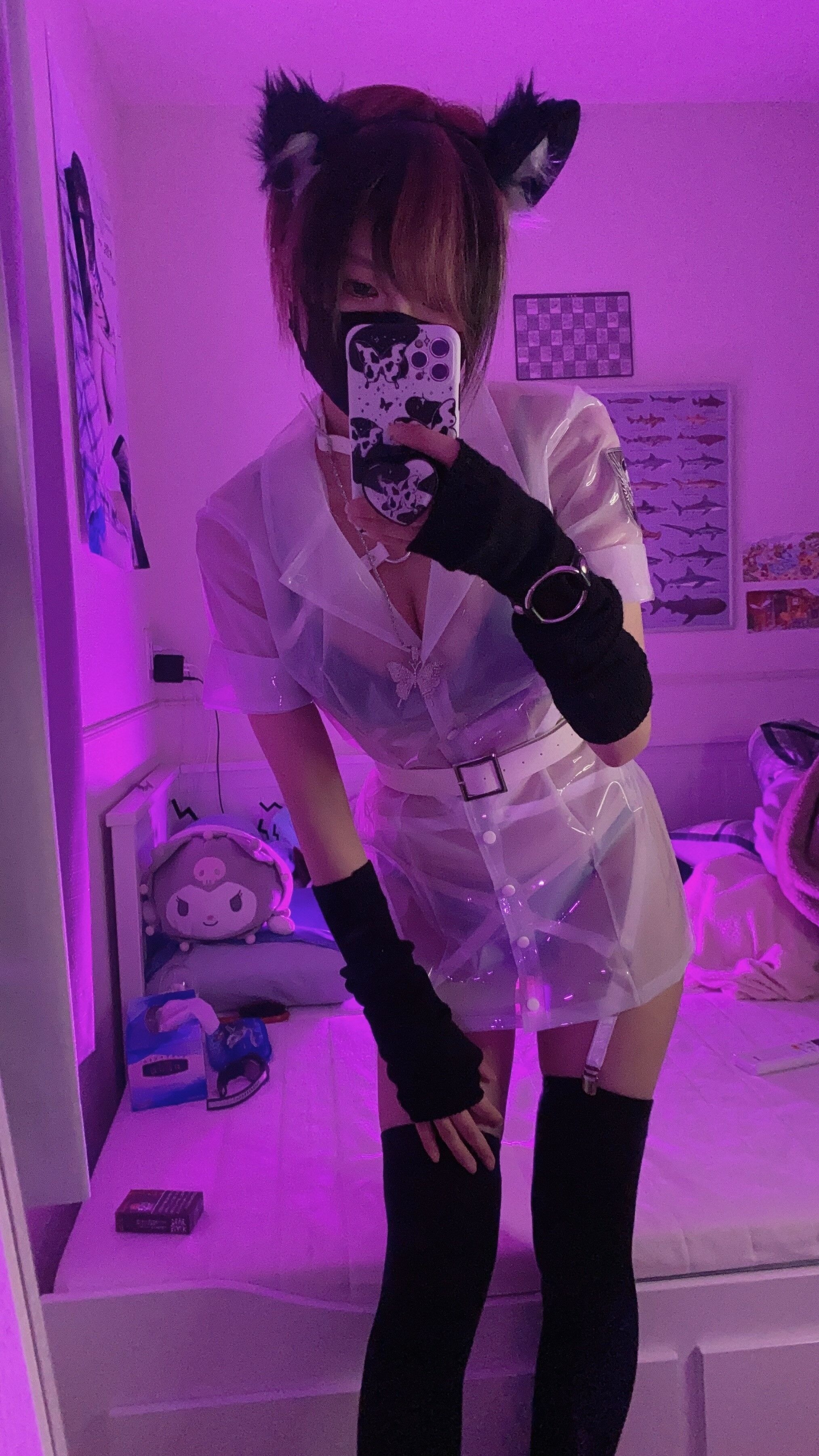 御伽樒 蓝卫衣+猫耳束缚 158