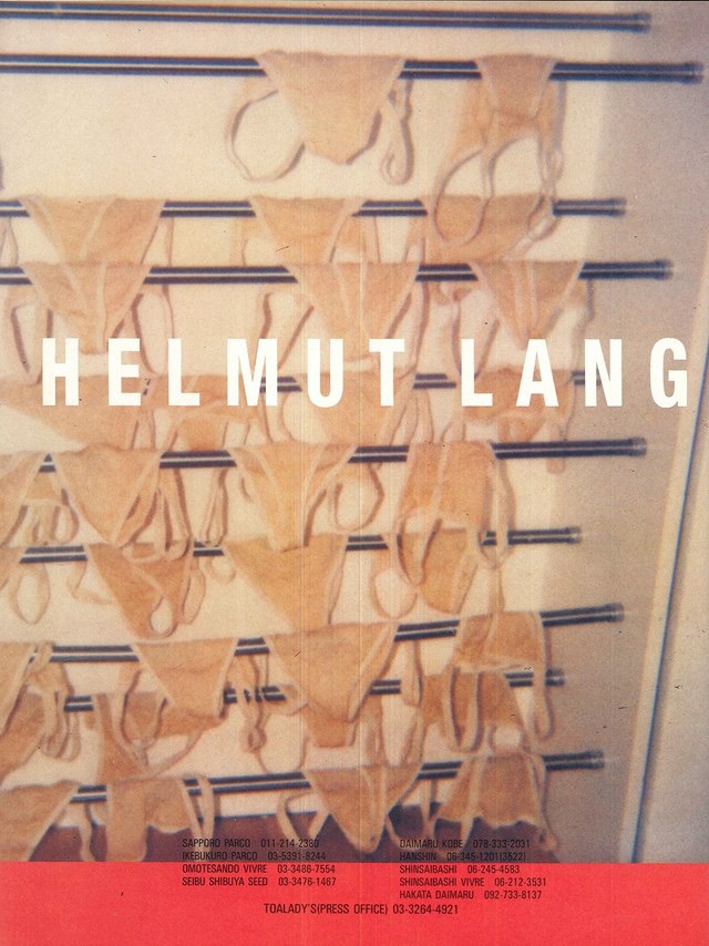 The best advertising companies of Helmut Lang until 2000 – Telegraph