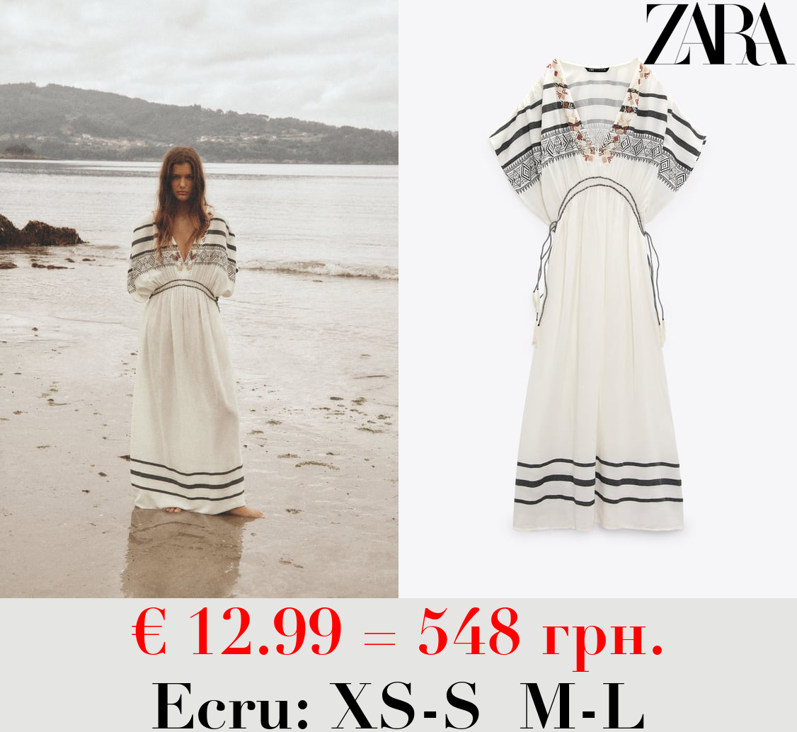 KAFTAN DRESS WITH BEADS