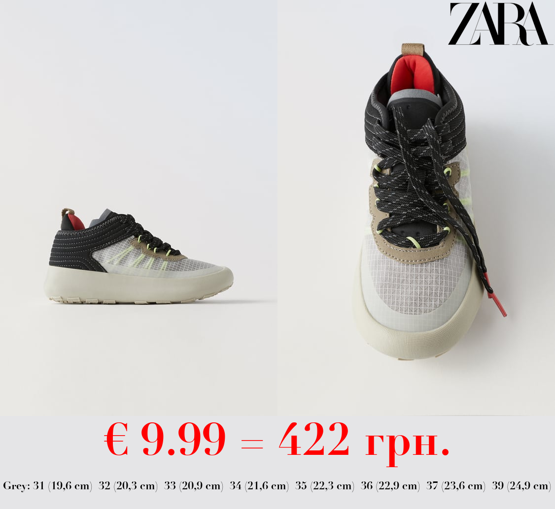 MESH HIGH-TOP SNEAKERS