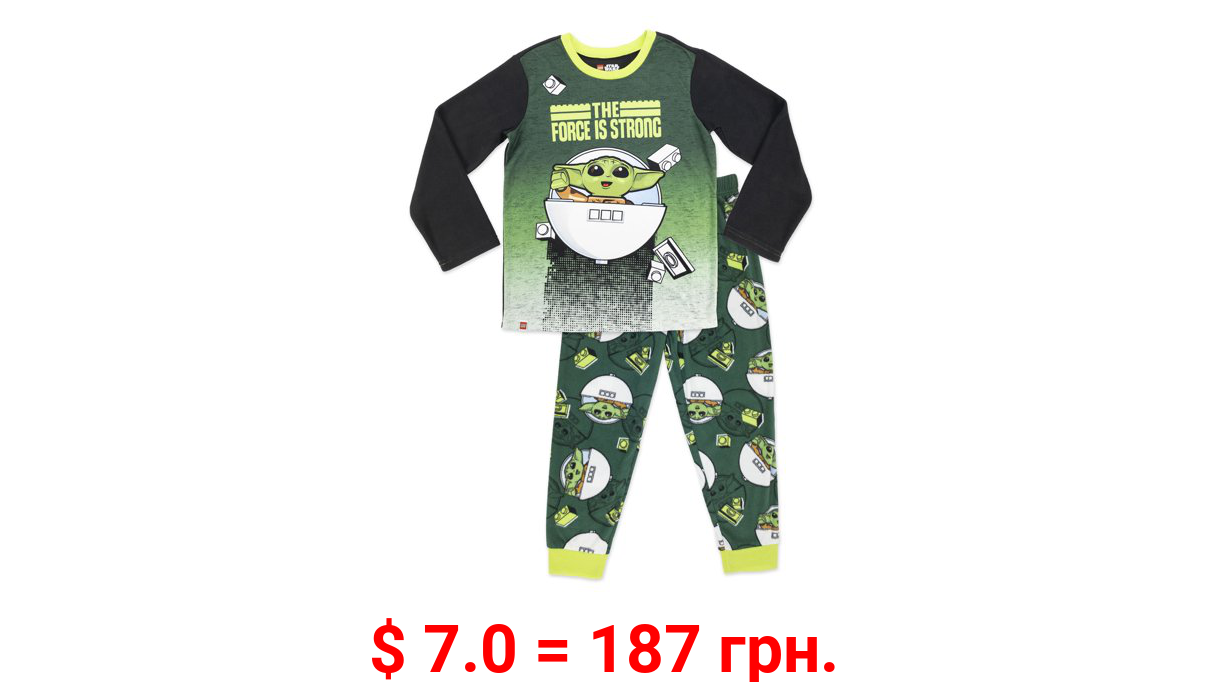 Baby Yoda Boys 2 Pc Long Sleeve Long Pant Fleece Pajama Set, Sizes 4-12