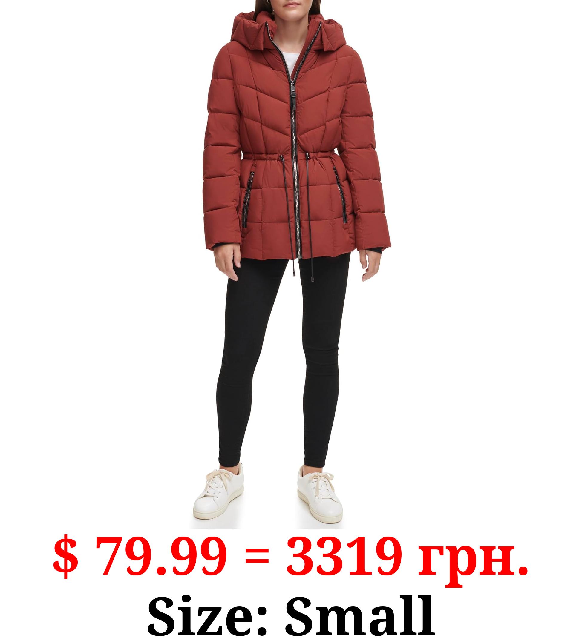 DKNY Women's Hooded Puffer Coat