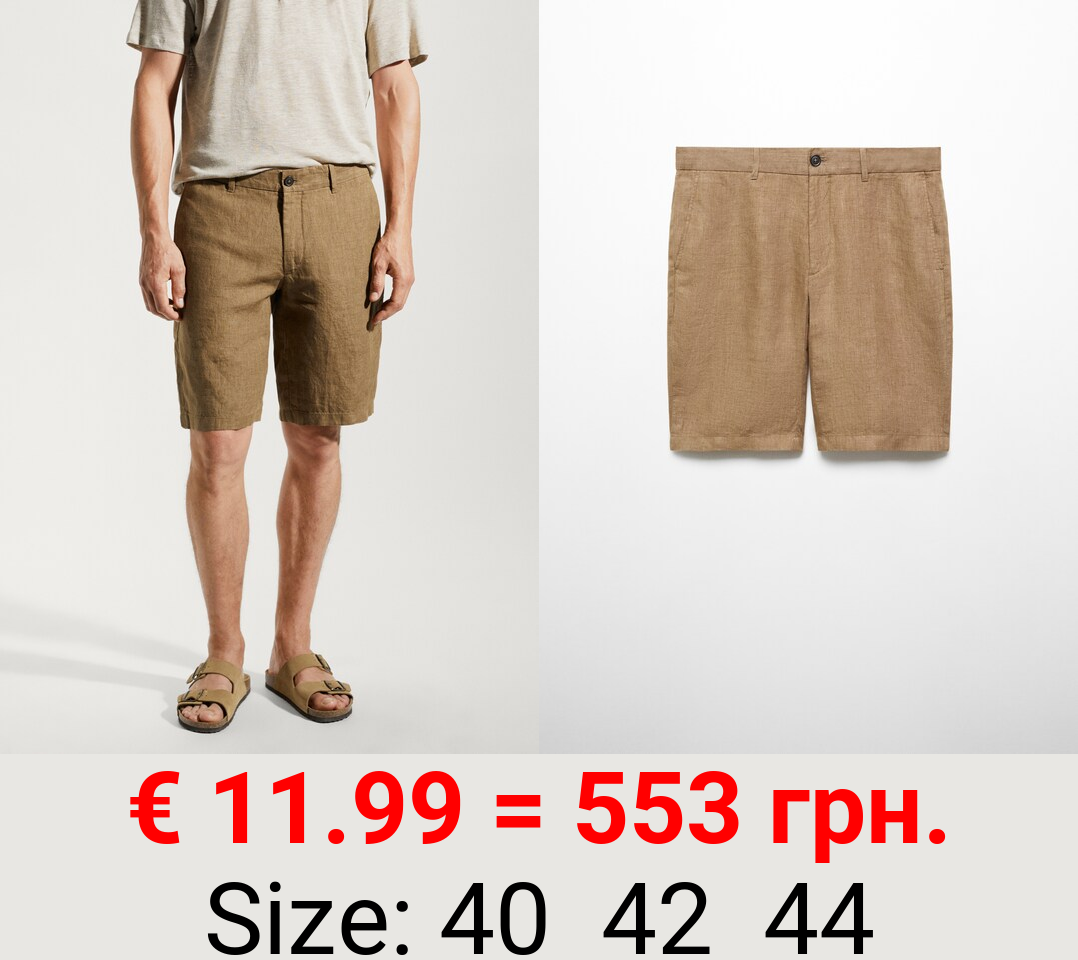Bermudas slim fit lino