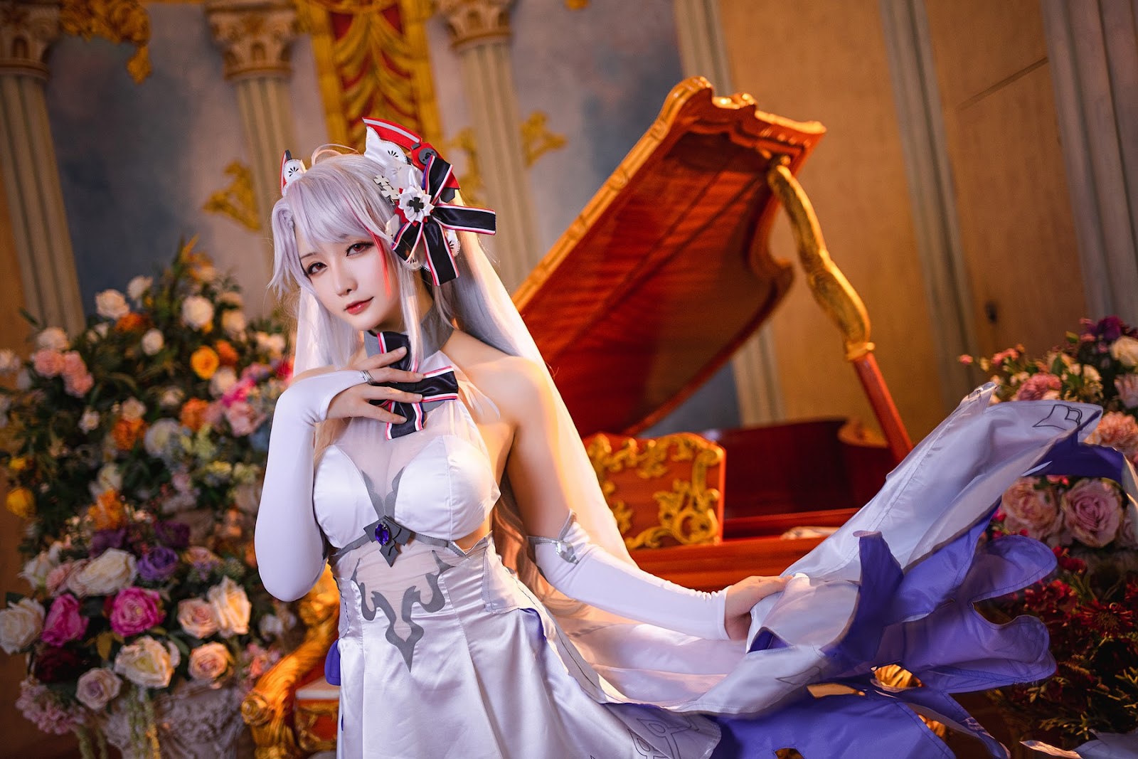 Cosplay 星之迟迟Hoshilily 秘密花园 欧根婚纱 10