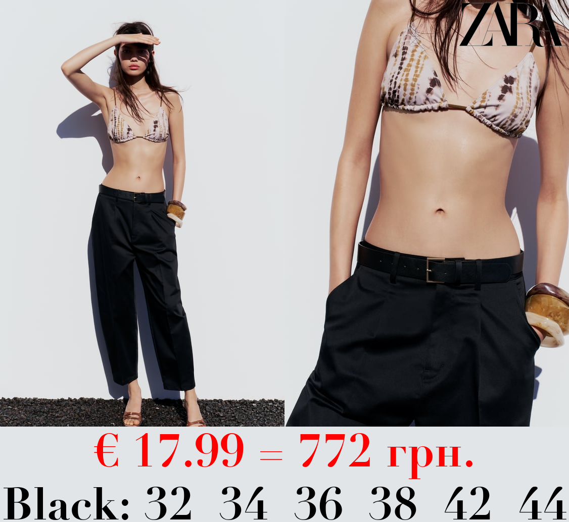 BELTED CHINO TROUSERS