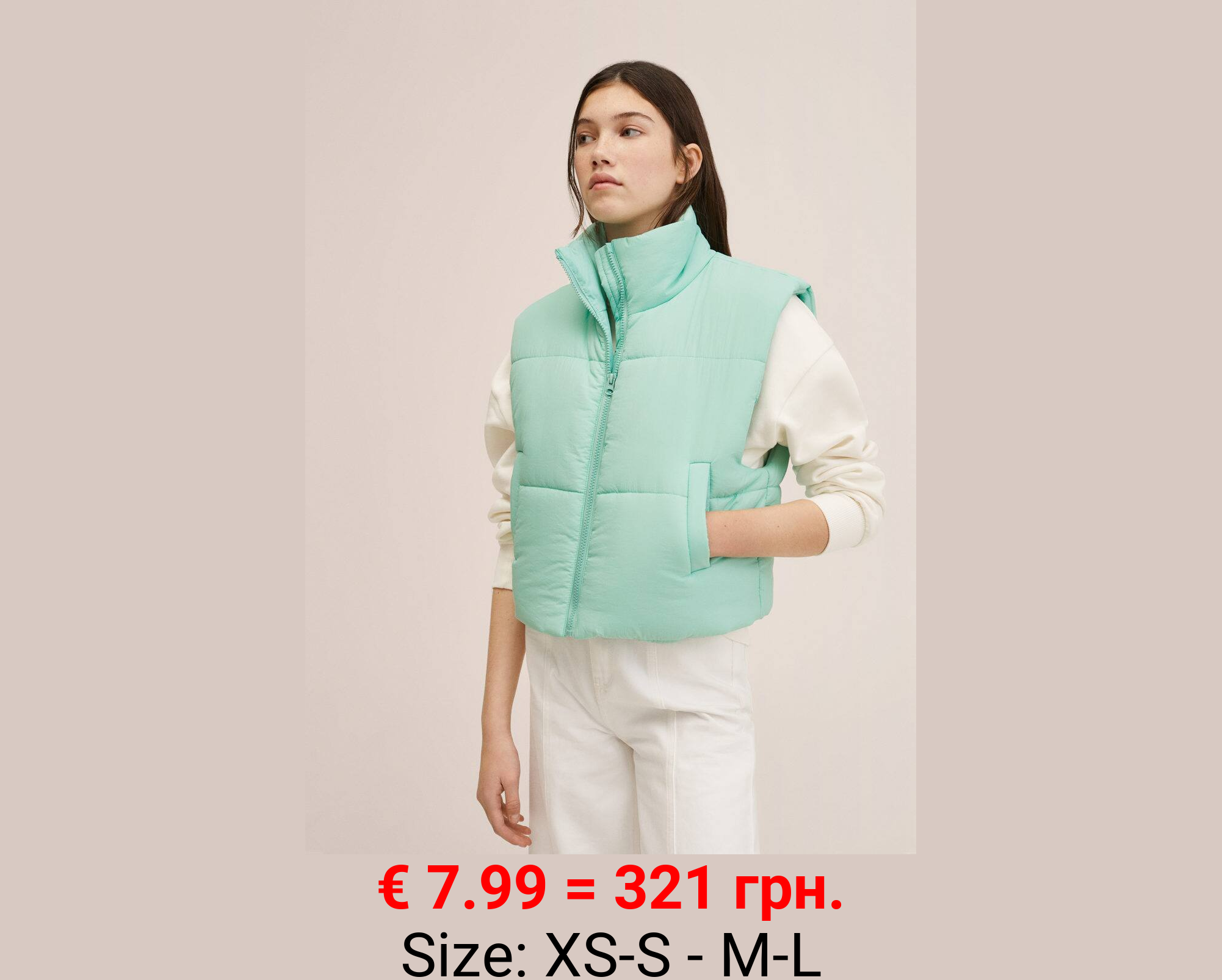 Chaleco acolchado crop