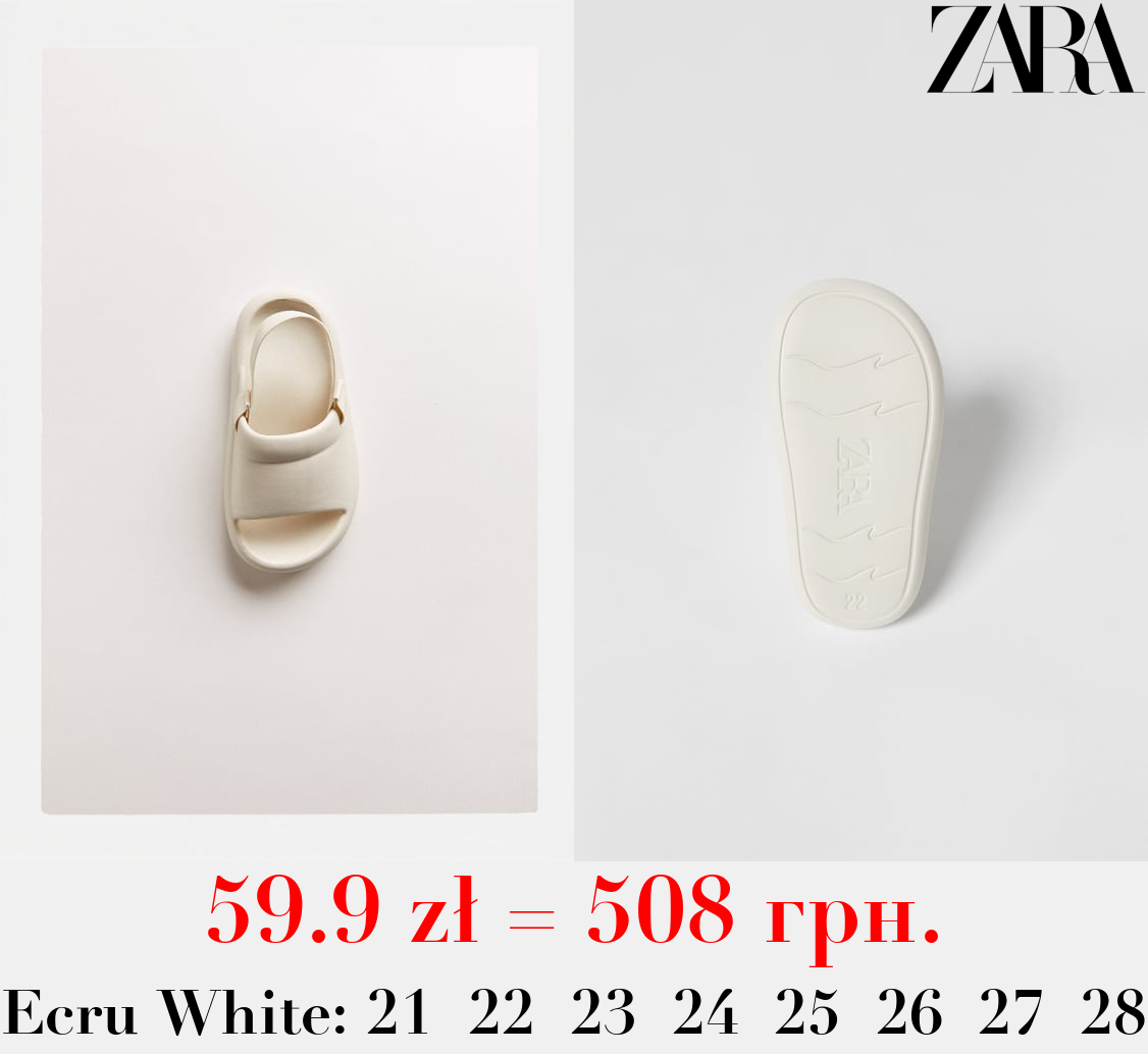 BABY/ MONOCHROME RUBBERISED SANDALS