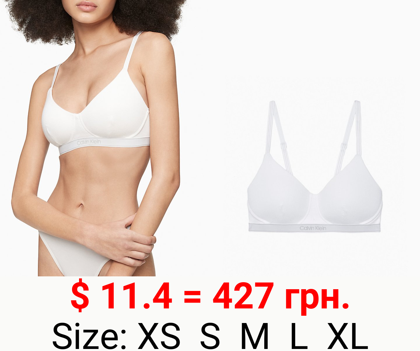 Pure Ribbed Lightly Lined Bralette