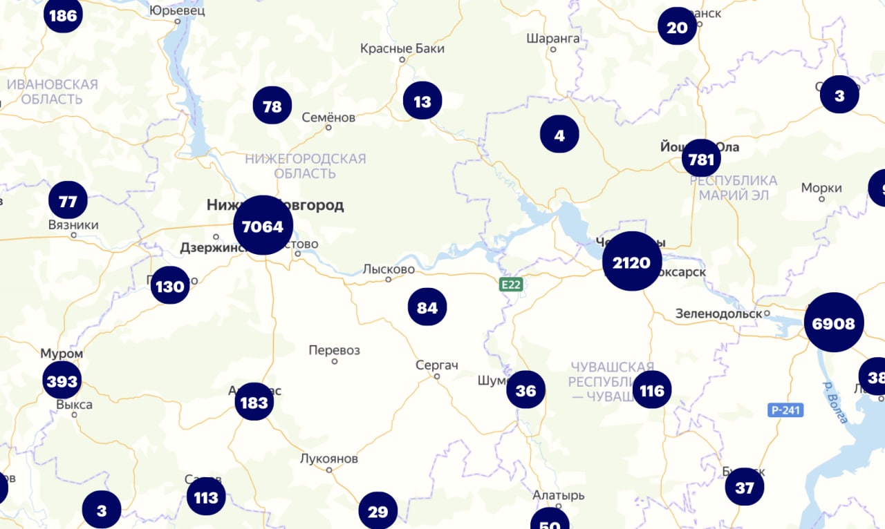 Решетиха нижегородская область карта