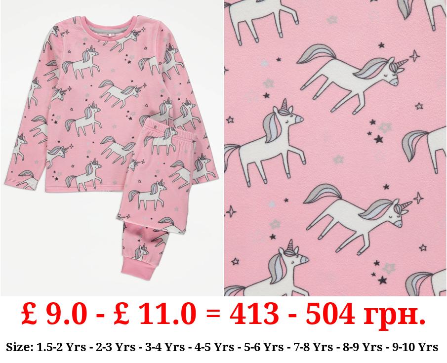 Pink Unicorn Fleece Pyjamas