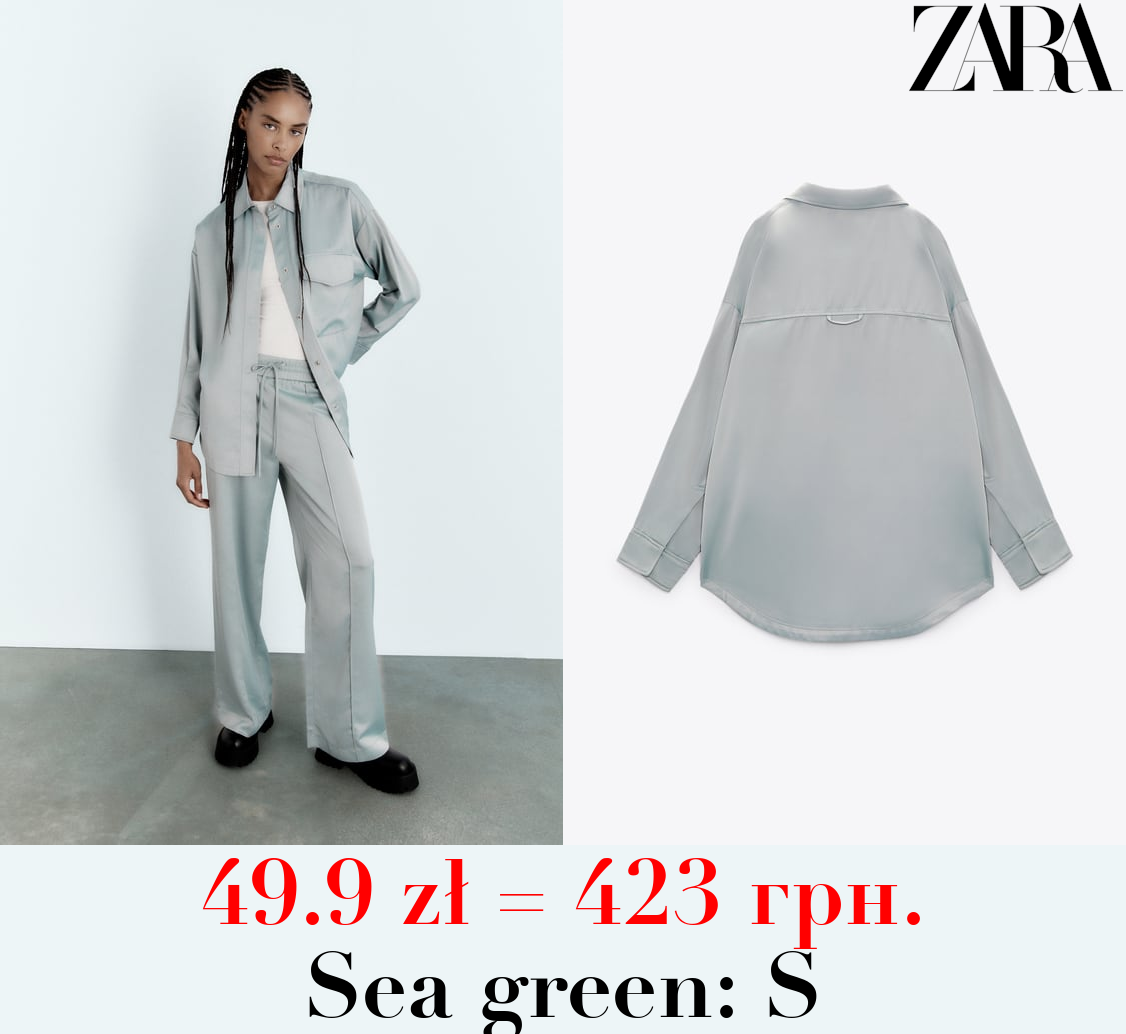 OVERSIZE SATIN OVERSHIRT